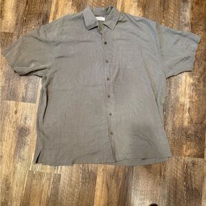 Tommy Bahama Olive Short Sleeve silk Shirt, XXL